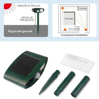 Ultrasonic Deer Repeller - Pack Of 4 Solar Powered - Get Rid of Deer in 48 Hours