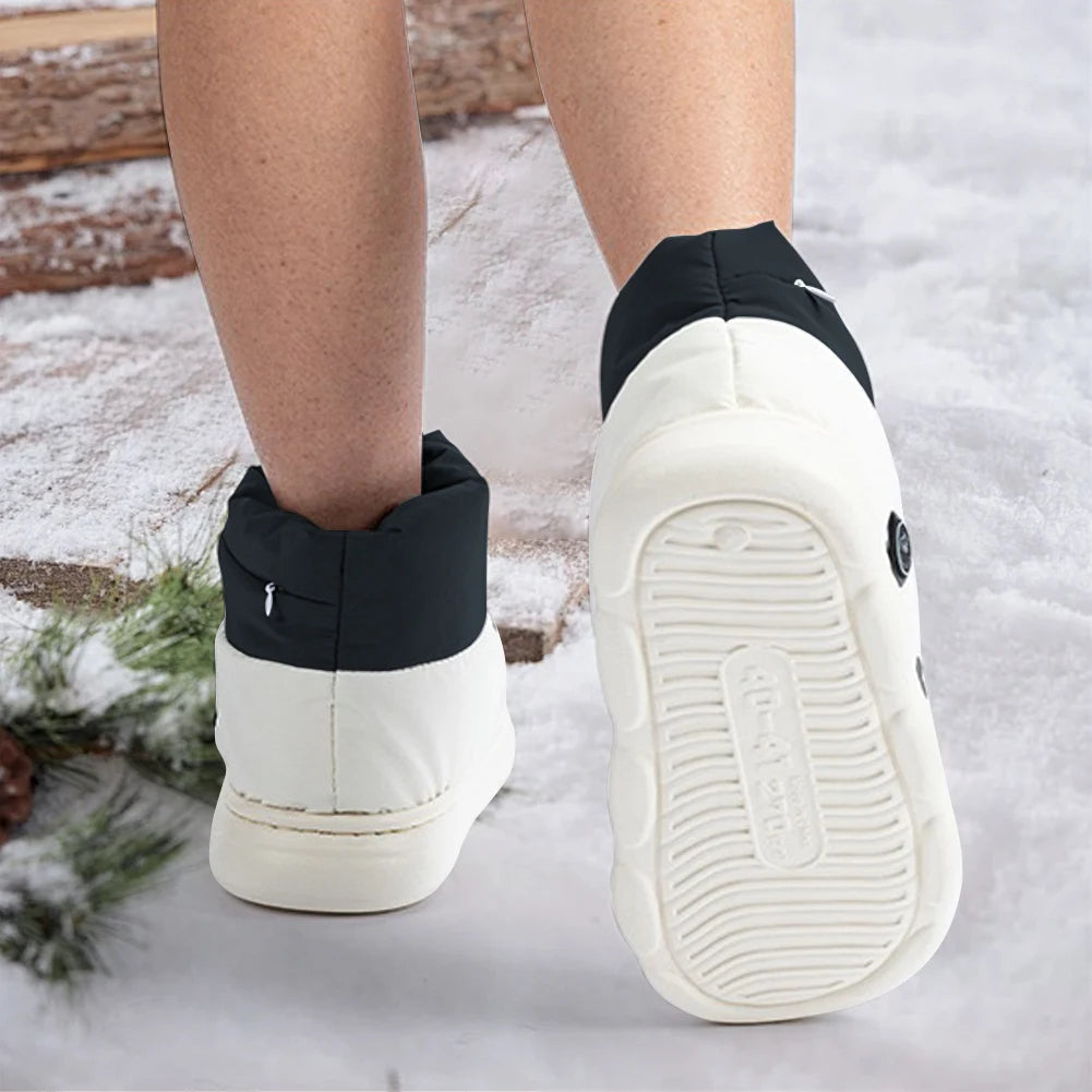 USB Heated Booties with Three Temperature Settings and Non-Slip Sole, Machine Washable