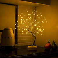 LED Fairy Light Tree Lamp with Bendable Branches and Dual Power for Bedrooms and Gifts