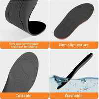 Rechargeable Heated Insoles with Dual Zone Heating and USB Charging, Trimmable US 4-12