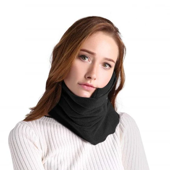 Microbead Neck Pillow with Phone Holder and Cooling Airflow Design