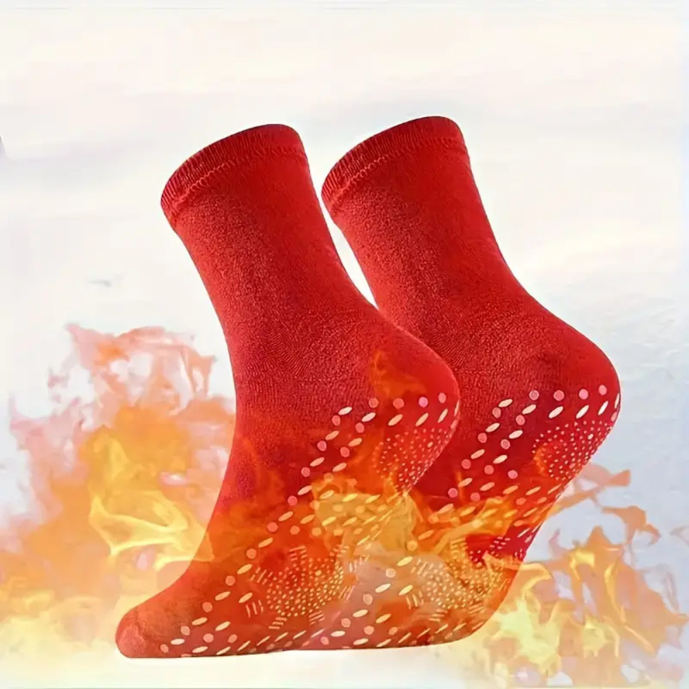 Heated Socks with Removable Rechargeable Battery Packs and Adjustable Heat in Three Colors