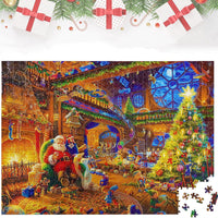 Holiday Puzzle Advent Calendar with 24 Doors, 42 Pieces Behind Each and a Finished Image Poster