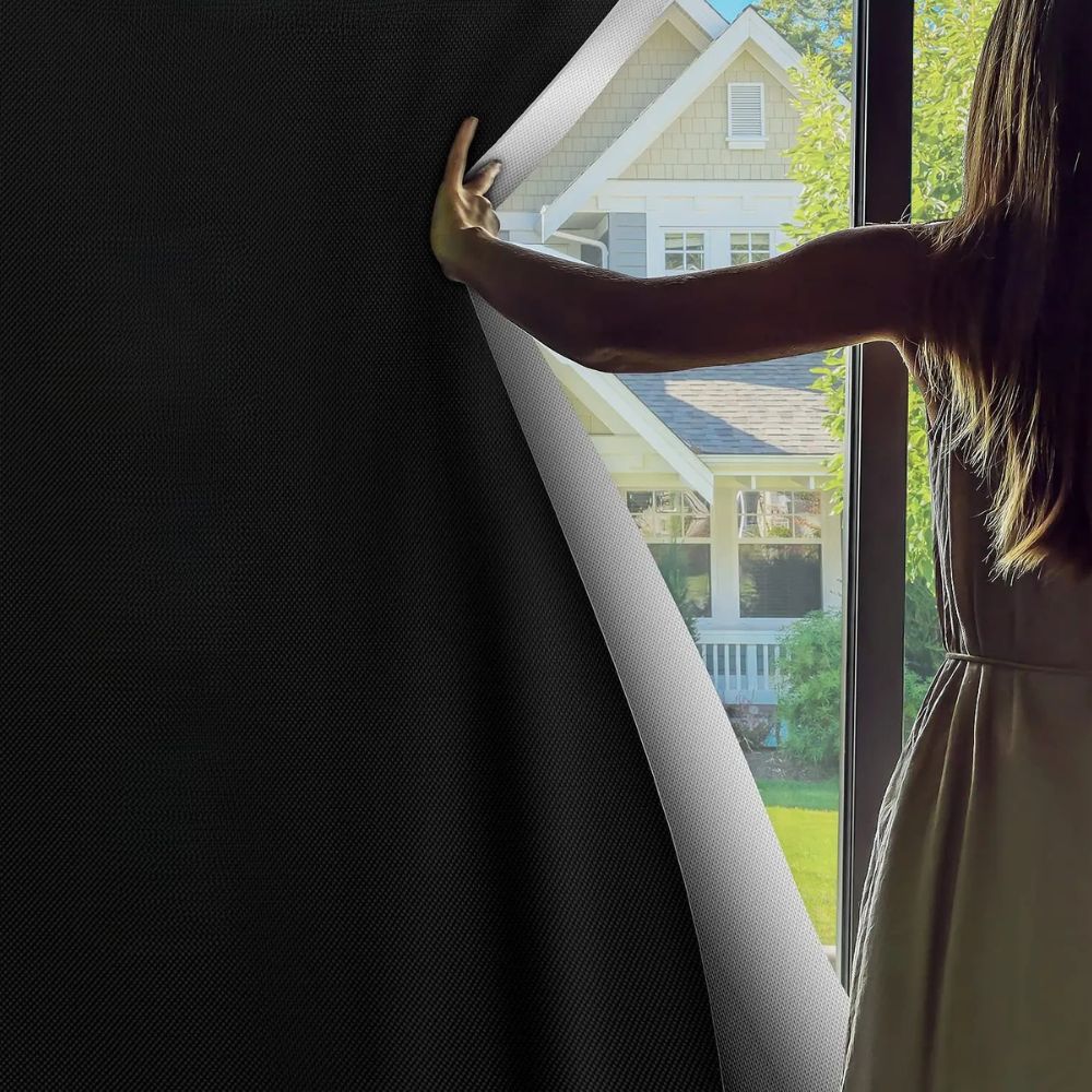 Blackout Window Shade with Adhesive Backing for Sun Blocking