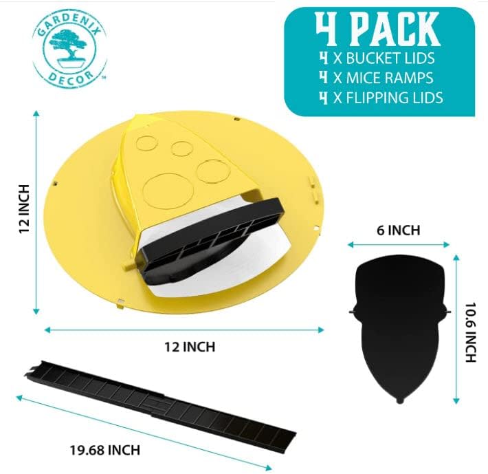 Mouse Trap Bucket Lid 4 Pack