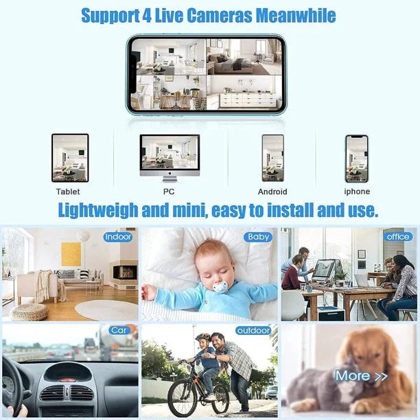 Wireless Magnetic Mini Camera with Live Audio and Video