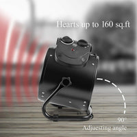 Greenhouse Heater 1500W with Dual Air Circulation and Thermal Shutoff, IPX4 Splash Resistant