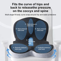 Lumbar Support Seat Cushion with Memory Foam for Chairs
