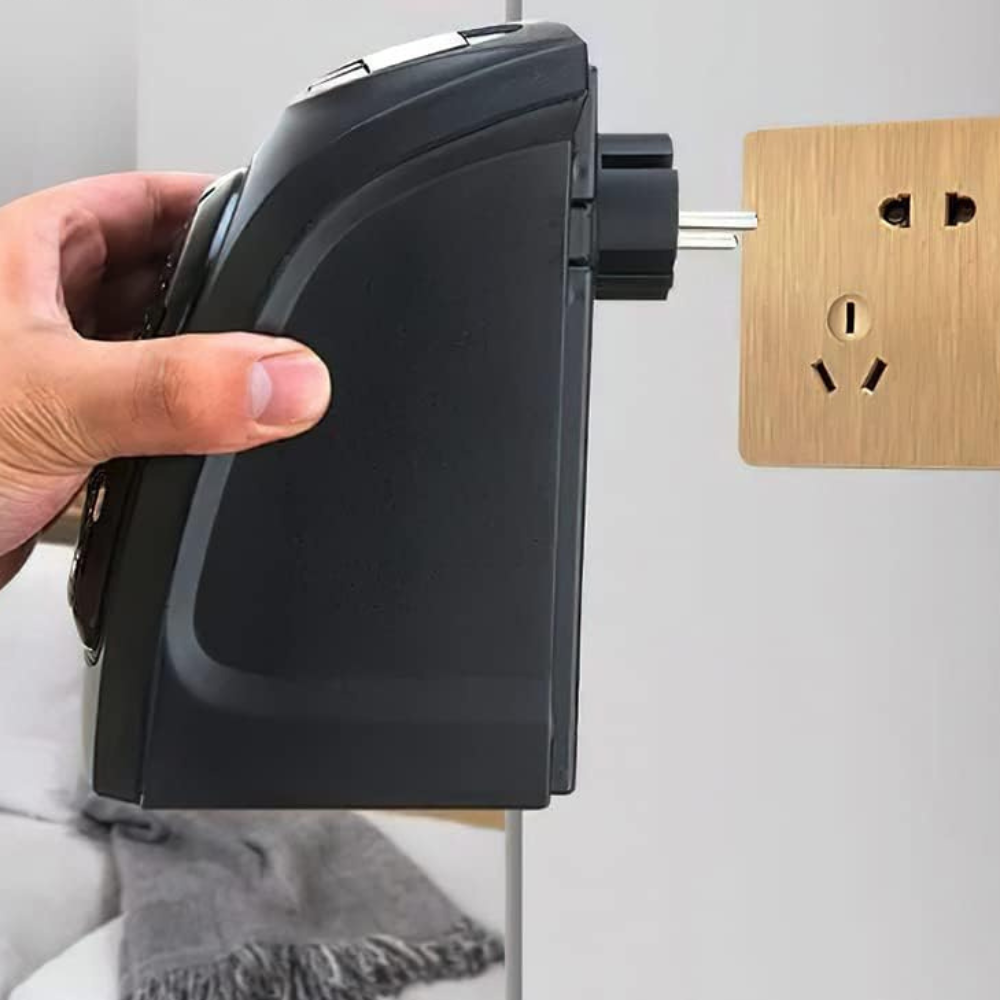 Plug In Fan Heater with Thermostat, Digital Display and 12 Hour Timer for Small Rooms