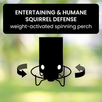 Spinning Perch Bird Feeder with 4 Feeding Ports and 5 Pound Seed Capacity for Backyards