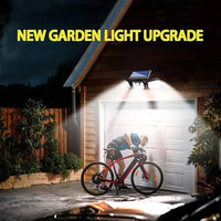 Motion Sensor Solar Light with 74 LEDs, a 270 Degree Lighting Angle and an Adjustable Head