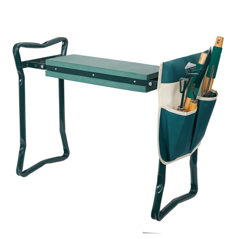 Garden Kneeler and Seat with Ergonomic Design in Green
