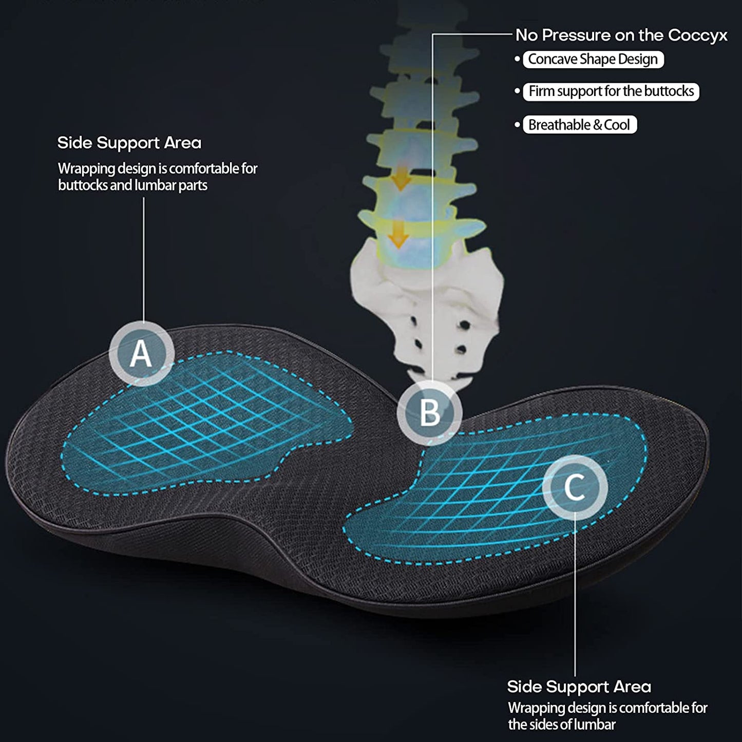 Car Seat Cushion with Added Height for Shorter Drivers