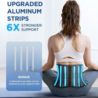 Lower Back Brace with 6-Strip Reinforcement and 3D Massage Pad