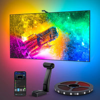 LED TV Backlight with Dual Edge Cameras and RGBIC Multi-Zone LEDs, 21ft for 98-100in TVs
