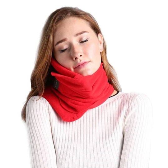 Microbead Neck Pillow with Phone Holder and Cooling Airflow Design