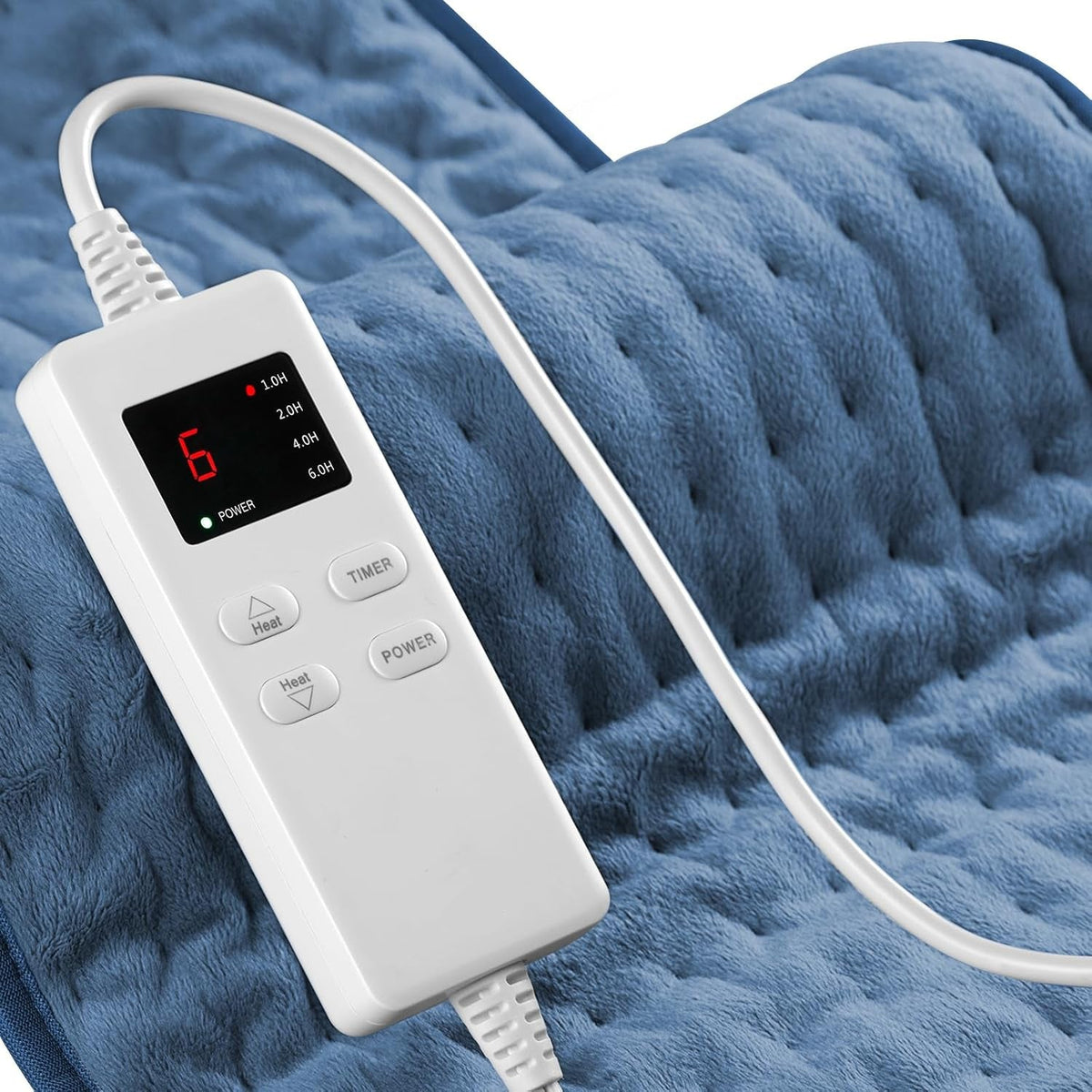 Heating Pad with Six Temperature Settings and Adjustable Timer for Sore Muscles