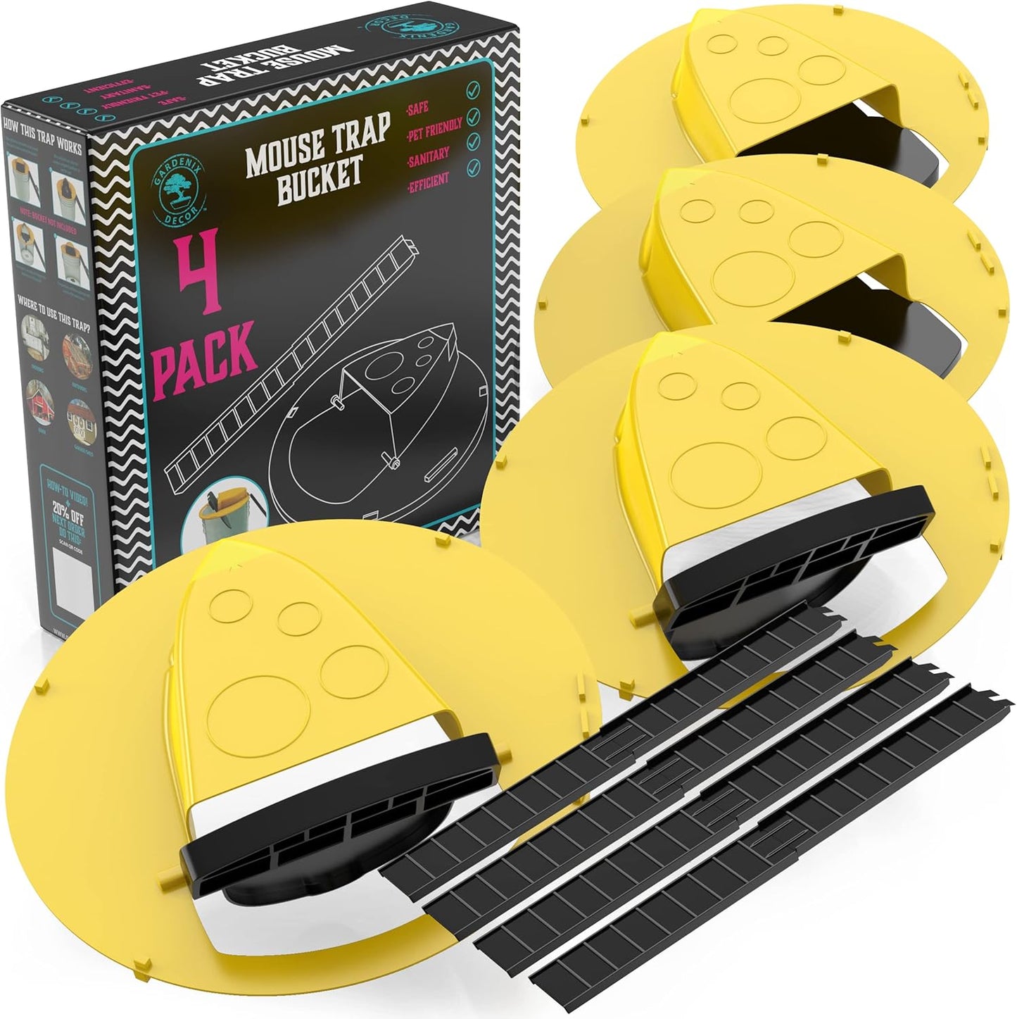 Mouse Trap Bucket Lid 4 Pack
