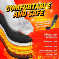 Wireless Heated Insoles with 3-Level Temperature Control and 8-Hour Battery