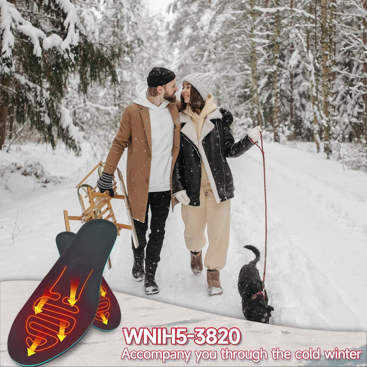 Rechargeable Heated Insoles with Three Temperature Settings and 10-Hour Runtime