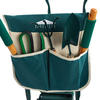Garden Kneeler and Seat with Ergonomic Design in Green