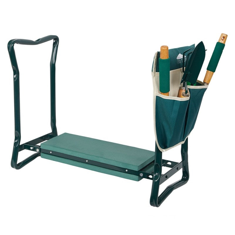 Garden Kneeler and Seat with Ergonomic Design in Green