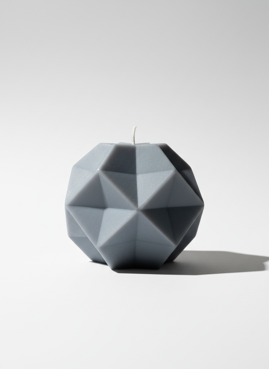 Gray Sculptural Candle