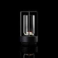 Cordless Rechargeable Metal Lantern Lamp with 3 Stage Touch Dimming for Tables and Patios