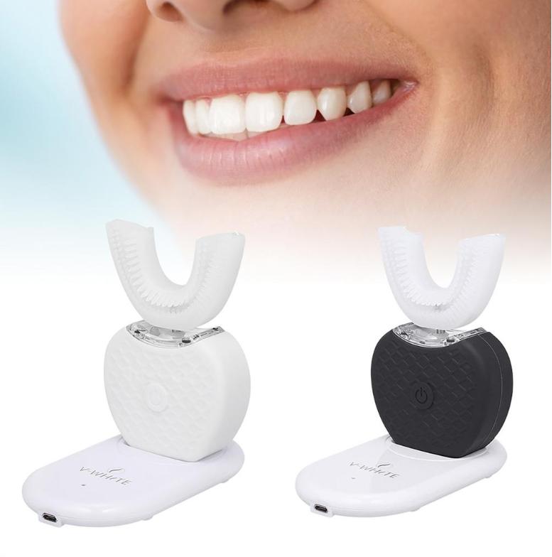 U Shaped Electric Toothbrush with 360 Degree Brush Head and 5000 Vibrations Per Minute