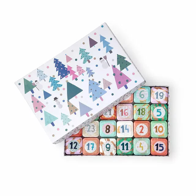 Handcrafted Shower Steamer Calendar Box of 24 Essential Oil Scents for Cold Winter Mornings