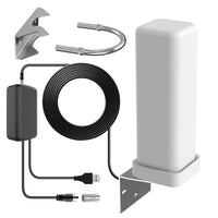 Amplified HDTV Outdoor Antenna with 360 Degree Reception