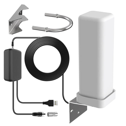 Amplified HDTV Outdoor Antenna with 360 Degree Reception