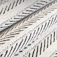 Microfiber Sofa Cover with Herringbone Weave and Scalloped Edge Trim
