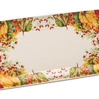 Ceramic Serving Platter with Squash Design for Fall Entertaining, 12.25 Inch