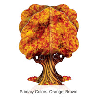 Fall Tree Centerpieces with 3D Design and Interlocking Tabs, 12-Pack 12-Inch
