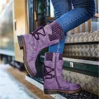 Womens Low Heel Ankle Boots with Warm Lining in Five Colors for Cold Weather Outings