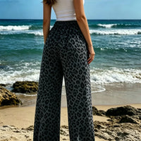 Casual Knit Leopard Print Pants - Jenny