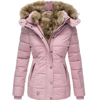 Winter Puffer Coat  Faux Fur Hood Quilted Design - Product detail 10