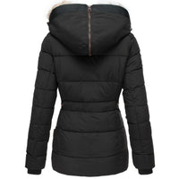 Winter Puffer Coat  Faux Fur Hood Quilted Design - Product example