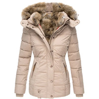 Winter Puffer Coat  Faux Fur Hood Quilted Design - Product detail 8
