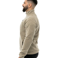 Mens Heated Fleece Jacket with Five Carbon Fiber Zones and Three Heat Levels for Outdoors