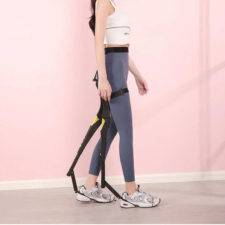 Waist-Mounted Seat with Rubber Foot Mat and Adjustable Belt for Outdoor Activities