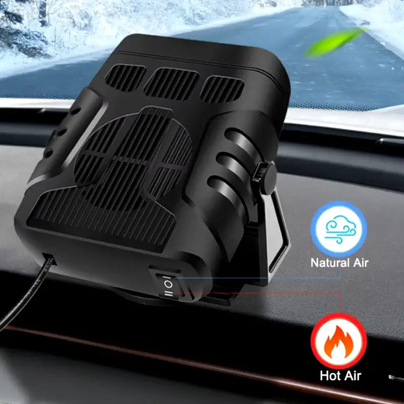 Portable Car Heater with 360-Degree Rotation and Dual Mode Fan for Defrosting