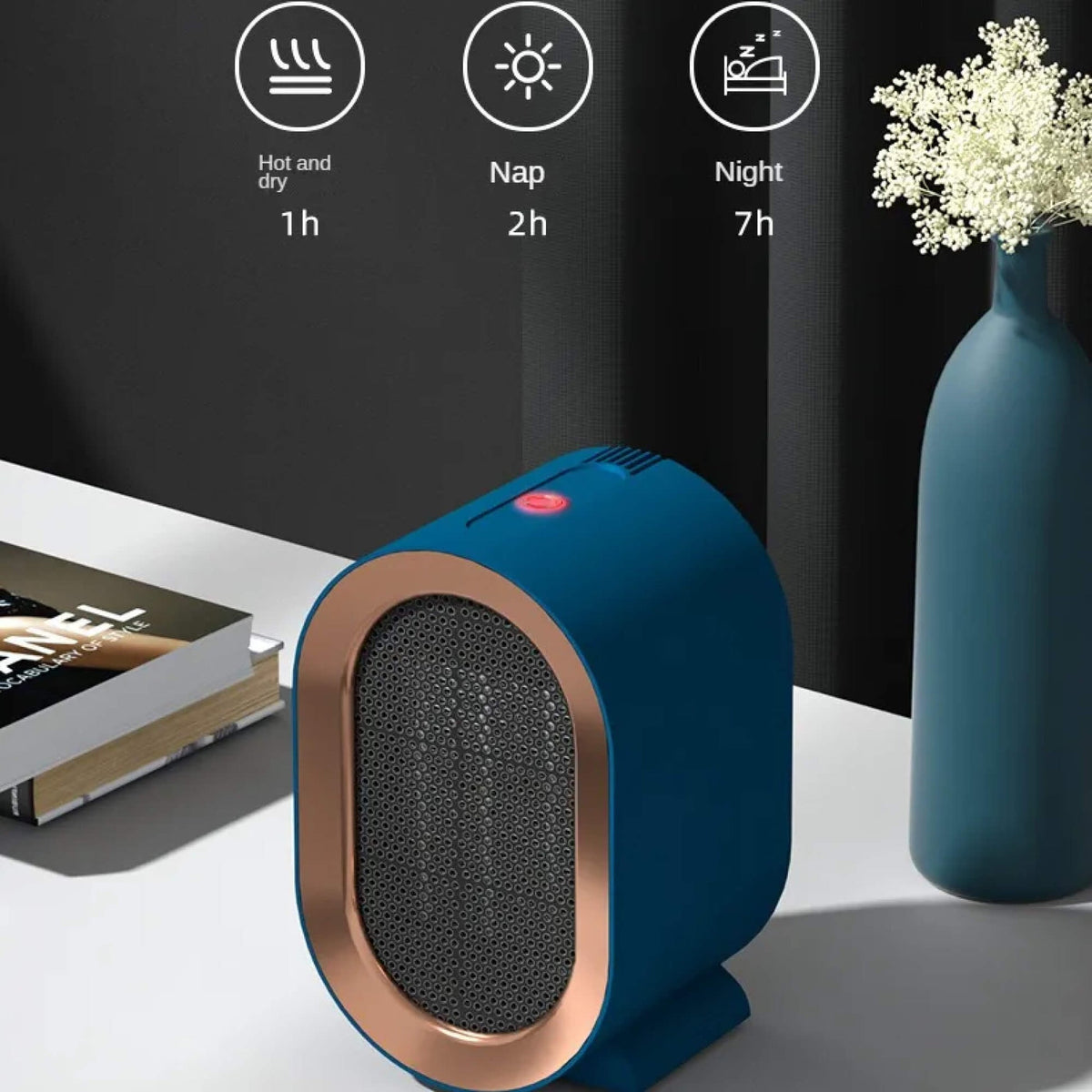 Portable Electric Heater with Programmable Timer and Anti Tilt Safety Switch for 20 Square Meters
