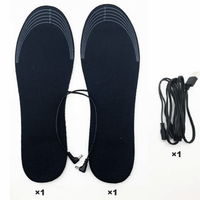 Rechargeable Heated Insoles with Dual Zone Heating and USB Charging, Trimmable US 4-12