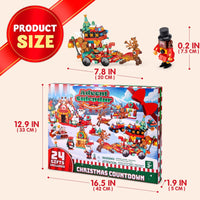 Toy Brick Countdown Box with 24 Mini Builds and Two Bigger Finale Models for Young Builders