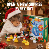 Advent Calendar Box with 24 Christmas Rubber Ducks and Novelty Duck Surprises