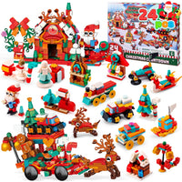 Toy Brick Countdown Box with 24 Mini Builds and Two Bigger Finale Models for Young Builders
