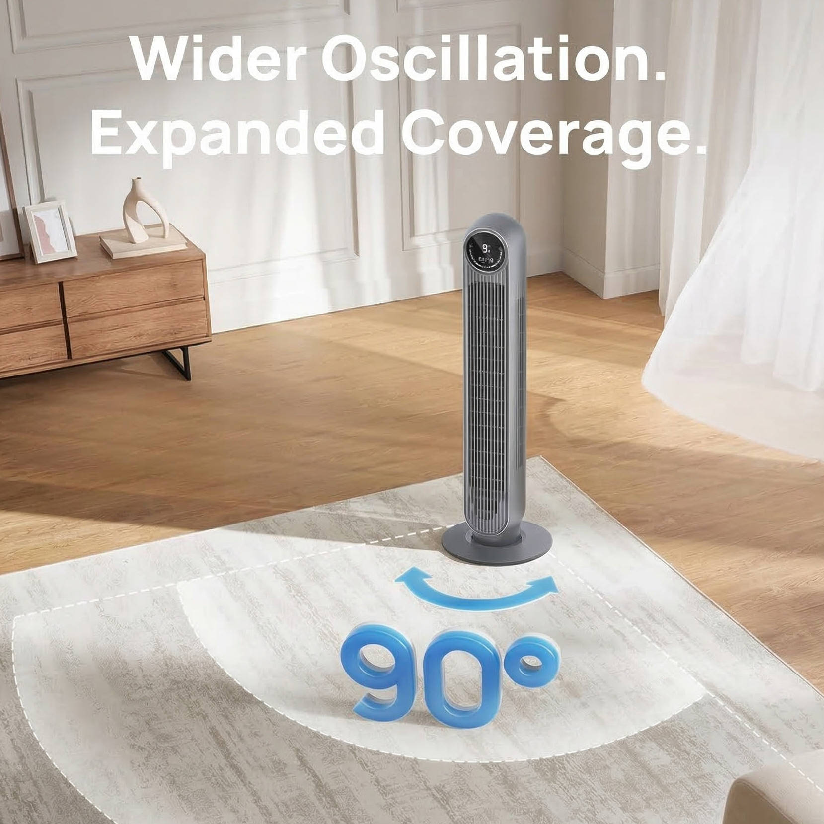 Portable Ac Unit Air Conditioner for Home & Office, Bladeless Air Cooler Tower Fan, Ultra Quiet, 8 Speeds, 4 Modes