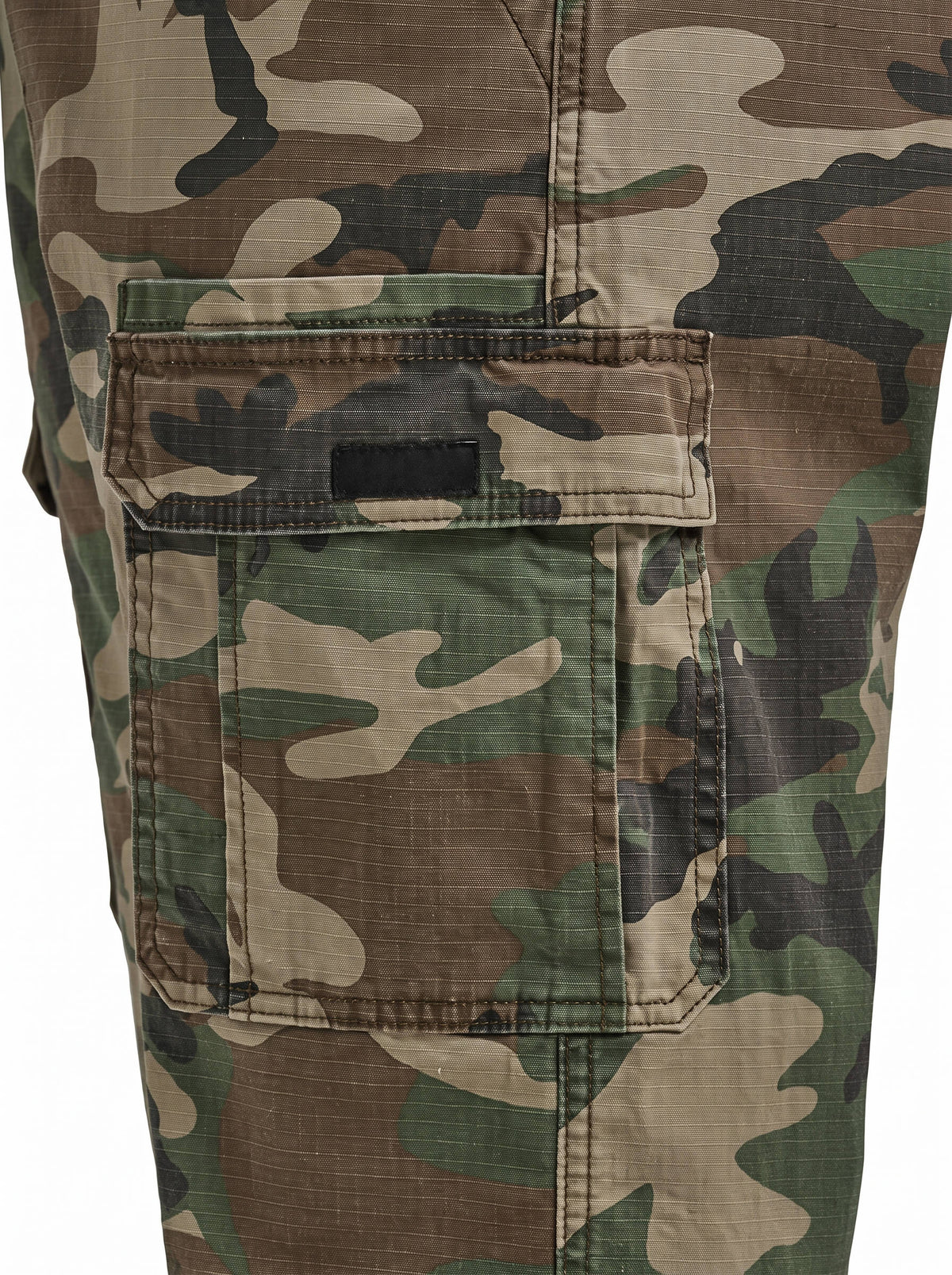 Stretch Twill Cargo Pants with Six Pockets and Relaxed Fit for Men